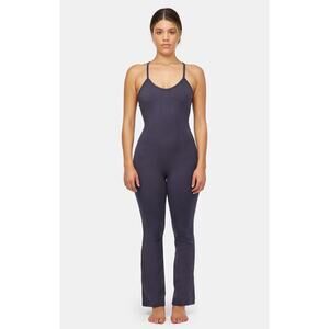 NEW! Lacausa Flow Size Small Prana Unitard Charcoal Yoga $98 msrp H17-3